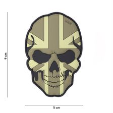 Embleem 3D PVC Skull Groot Brittannië Subdued