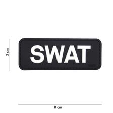 Embleem 3D PVC SWAT zwart