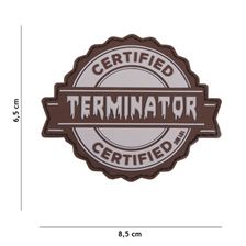 Embleem 3D PVC Terminator grijs