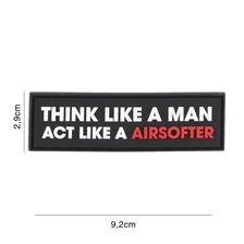 Embleem 3D PVC Think like a man zwart