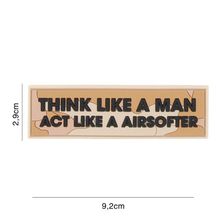 Embleem 3D PVC Think like a man desert