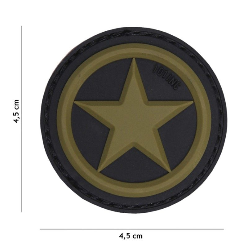 Embleem 3D PVC USA Star groen 