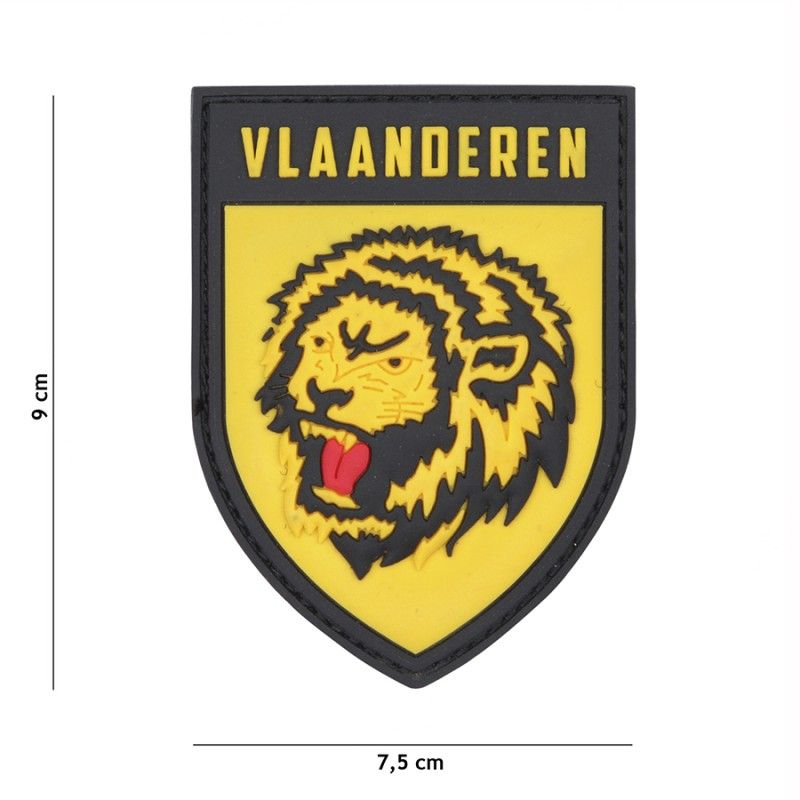 Embleem 3D PVC Vlaanderen geel 