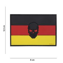 Embleem 3D PVC vlag Duitsland + skull