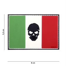 Embleem 3D PVC vlag Italië + skull