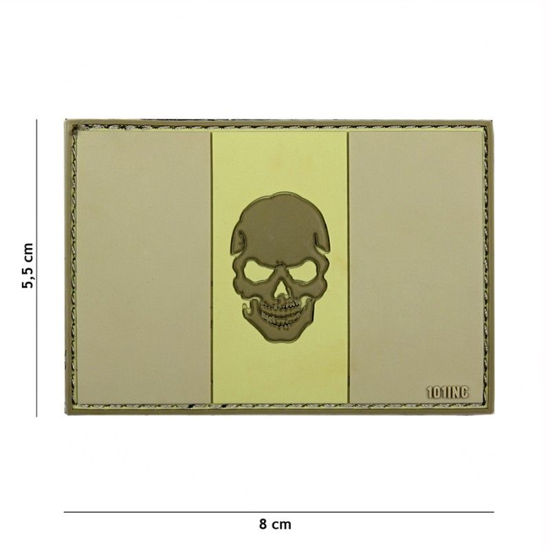 Embleem 3D PVC vlag Italië + skull subdued