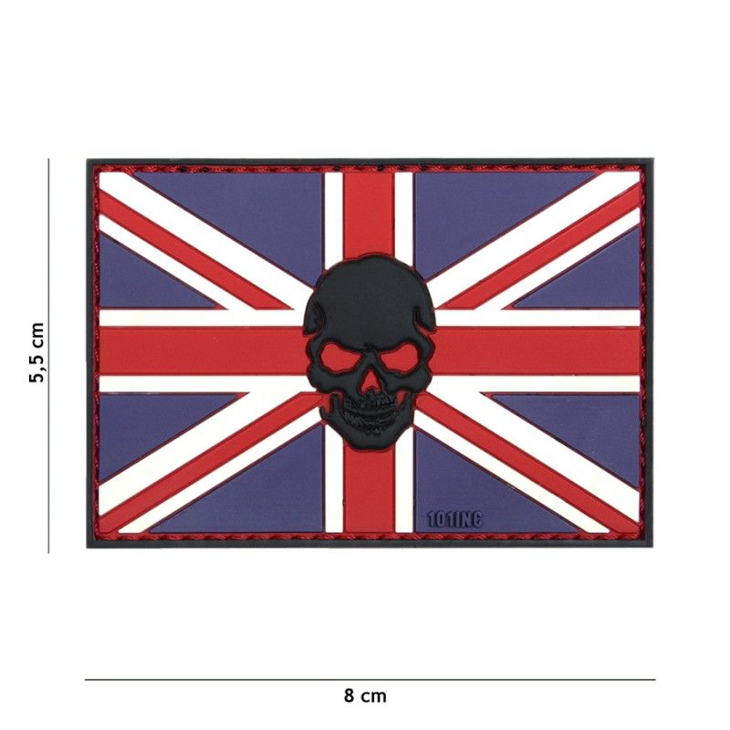  Embleem 3D PVC vlag Groot Brittannië + skull