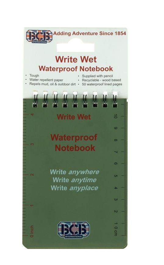BCB waterproof notitieblok groen