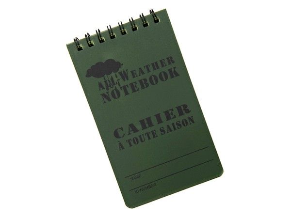 Notitieboekje waterproof 8 bij 13 cm