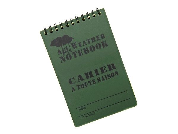 Notitieboekje waterproof 10 bij 15 cm