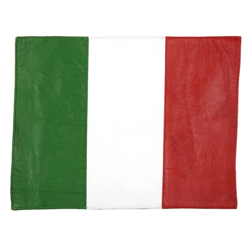Leren vlag embleem Italie