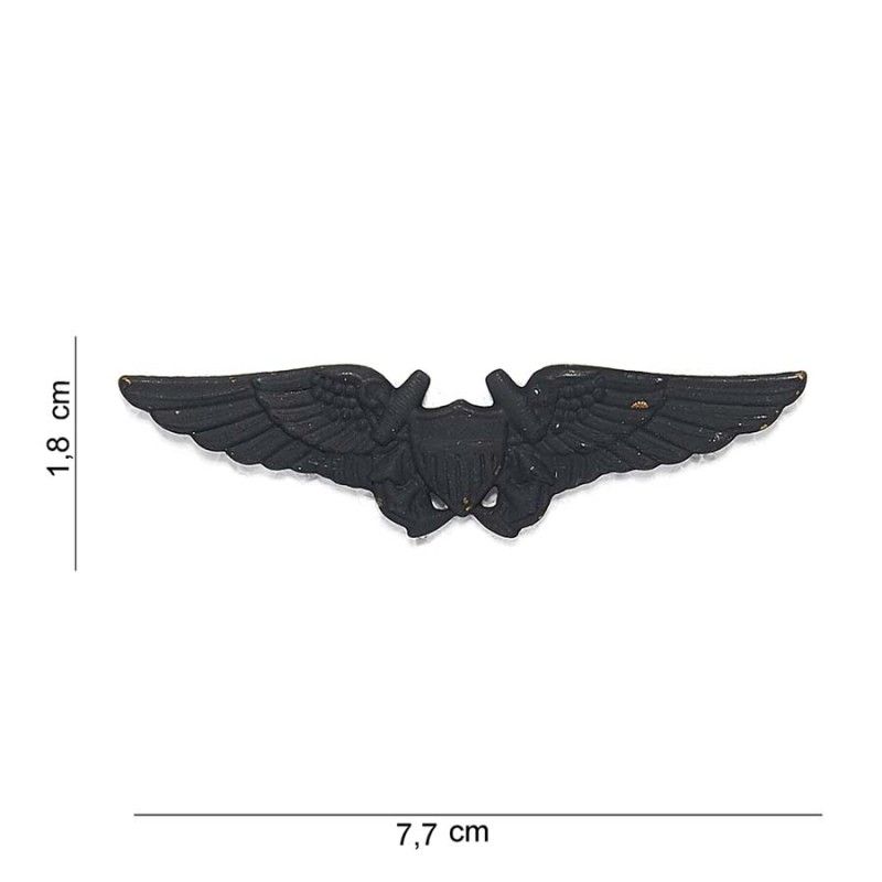 Embleem metaal Wing black