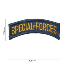 Embleem stof Special Forces blauw/geel