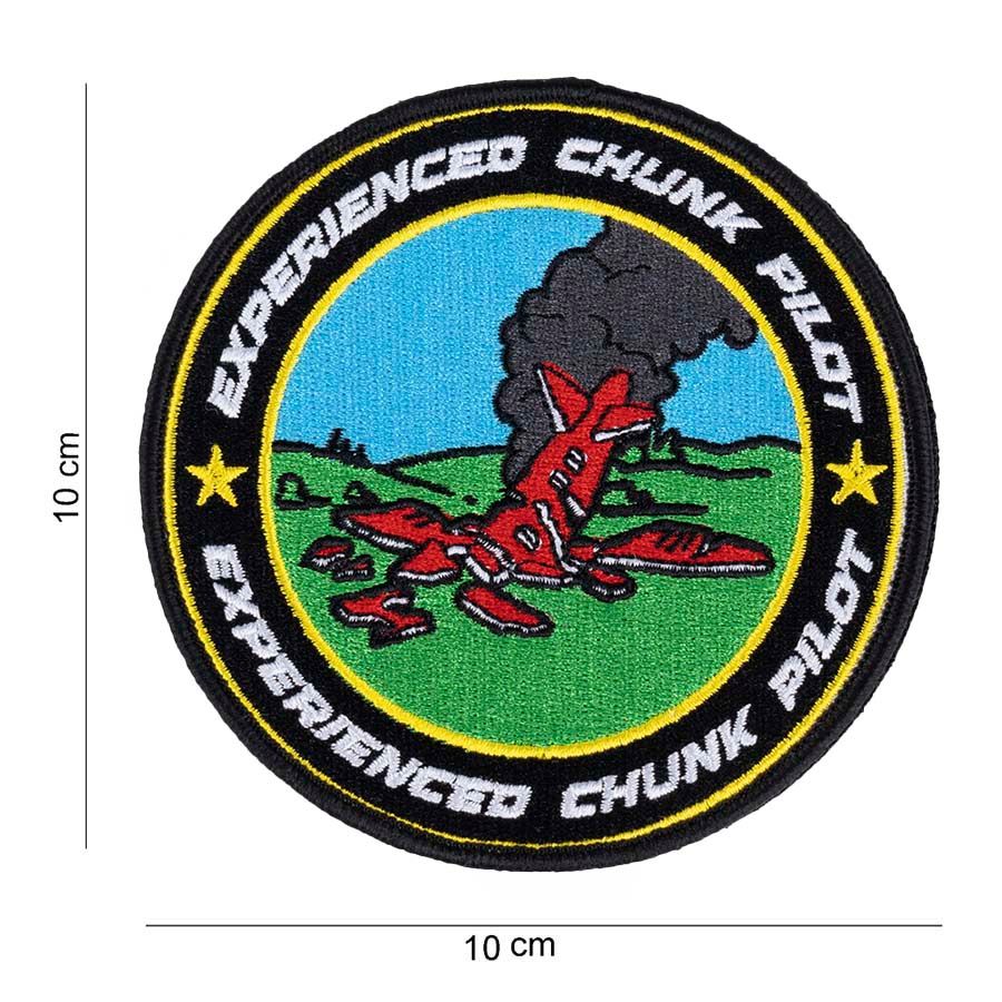 Embleem stof Experienced Chunk Pilot met klittenband