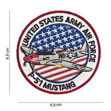 Embleem stof P-51 Mustang U.S.