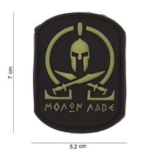 Embleem 3D PVC Molon Labe Spartan SWAT