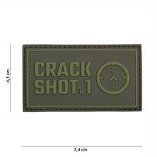 Embleem 3D PVC Crack Shot #17032 groen 