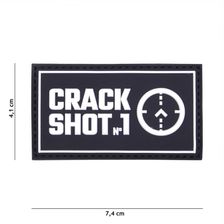 Embleem 3D PVC Crack Shot #17021 zwart 
