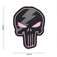 Embleem 3D PVC Punisher thunder #9008 roze 