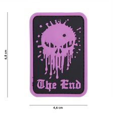 Embleem 3D PVC Skull The End #9025 roze 