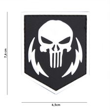 Embleem 3D PVC Punisher thunder strokes #12071 wit