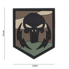 Embleem 3D PVC Punisher thunder strokes #9023 woodland