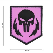 Embleem 3D PVC Punisher thunder strokes #9022 roze