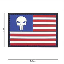 Embleem 3D PVC Punisher USA vlag #13104 color 