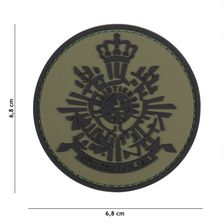 Embleem 3D PVC Korps Mariniers #20050 groen/zwart 
