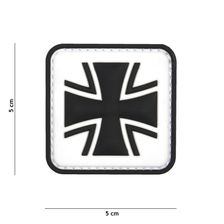 Embleem 3D PVC Duits kruis #11108 wit 