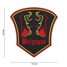 Embleem 3D PVC Belgische duivel #20072 zwart 