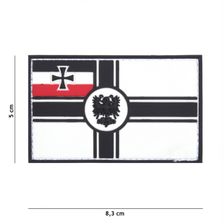 Embleem 3D PVC Duitse Empire vlag #11110 wit 
