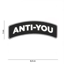 Embleem 3D PVC Anti-You #9040 zwart 