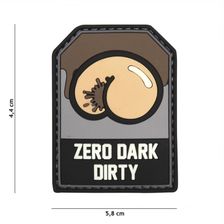 Embleem 3D PVC Zero Dark Dirty zwart/grijs 