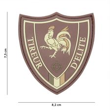 Embleem 3D PVC Tireur D'elite bruin