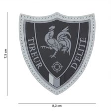 Embleem 3D PVC Tireur D'elite #9047 zwart
