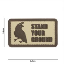Embleem 3D PVC Stand Your Ground Coyote