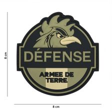 Embleem 3D PVC Defense Armee de Terre #12067 groen 
