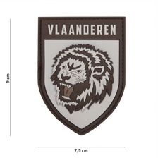 Embleem 3D PVC Vlaanderen #13068 grijs