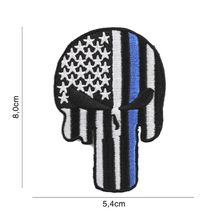 Embleem stof Punisher USA Blue Thin Line