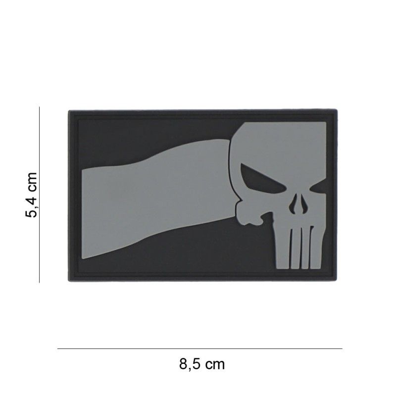 Embleem 3D PVC Punisher NL vlag grijs