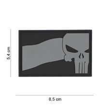 Embleem 3D PVC Punisher NL vlag grijs