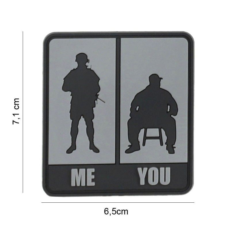 Embleem 3D PVC Me & You grijs