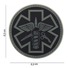 Embleem 3D PVC Para Medic zwart / grijs