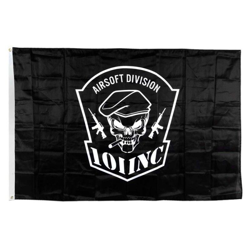 Vlag 101 INC skull + sigaar zwart 