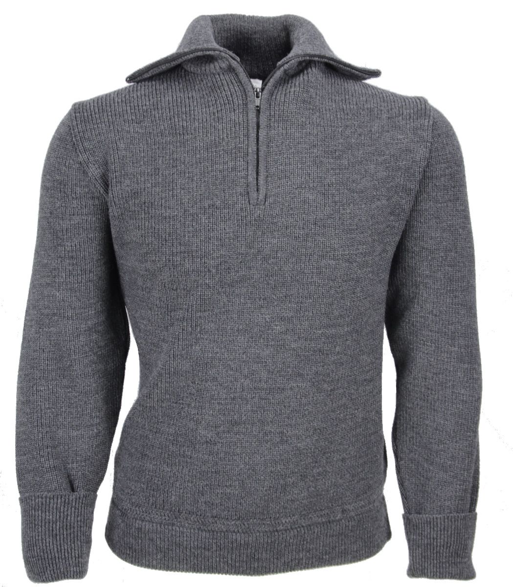 Schippers trui Elbe 100% wol antraciet