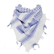 PLO sjaal blauw/wit