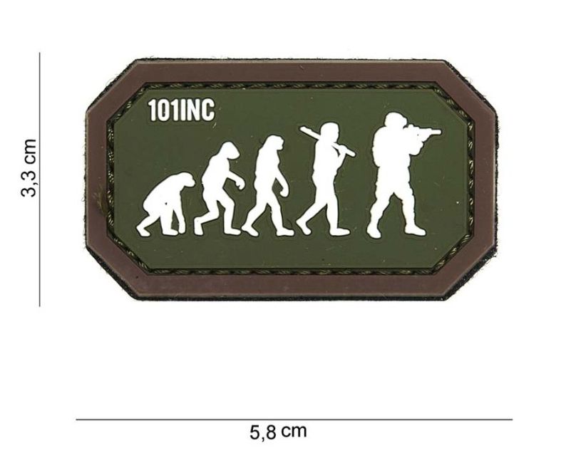  Embleem 3D PVC Airsoft evolution groen/bruin