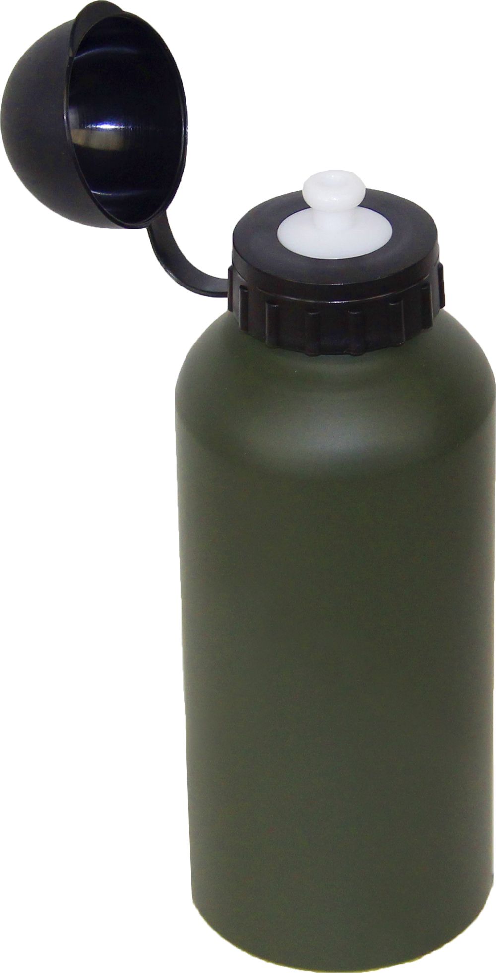 Aluminium fles drink dop 0.5 l. groen