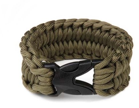 Armband parakoord 35 mm, 23 cm groen
